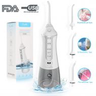 Water Flosser Cordless,Puridea Professional Dental Gum Flosser With 4 Jet Tips For Braces and Teeth Whitening