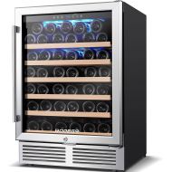 [아마존베스트]BODEGA 24 Wine Cooler,Built-in or Freestanding Wine Refrigerator 52 Bottle Fits large Bottle like Champagne And Wine,Single Zone Temperature Memory Function With Stainless Steel Ho