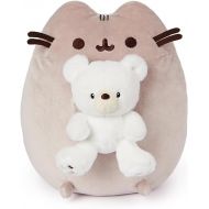GUND Pusheen with Kai Bear Plush, Stuffed Animal Cat with Teddy Bear for Ages 8 and Up, 9.5”, Gray