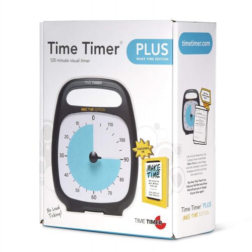  [무료배송]Time Timer Plus 120 Minute Visual Countdown Clock Make Time Edition with Notepad  for Kids Classroom Learning, Teaching Curriculum, Exercise and Kitchen Timer