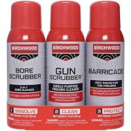 Birchwood Casey 1,2,3 Gun Scrubber, Bore Scrubber & Barricade Value Pack Gun Cleaning Kit, 3 Aerosol Cans, 10 OZ