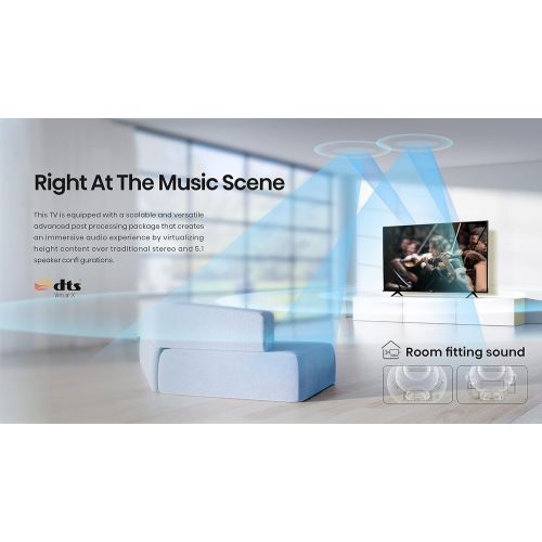 하이센스 Hisense A6 Series 65-Inch 4K UHD Smart Google TV with Voice Remote, Dolby Vision HDR, DTS Virtual X, Sports & Game Modes, Chromecast Built-in (65A6H, 2022 New Model)