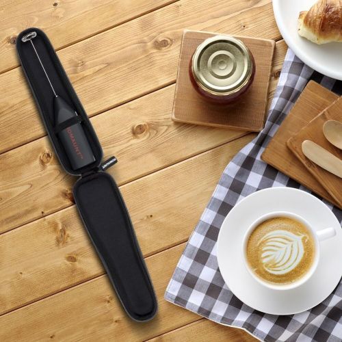  Electric Milk Frother Drink Mixer ROMAUNT Handheld Electric Battery Operated Frother Coffee Stainless Steel Foam Maker Perfect for Espresso, Latte, Cappuccino with Bonus Protective