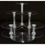 PLATINUMCAKESTAND 6 Tier Clear Wedding Cascade Cupcake Cake Stand (STYLE R601)