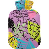 Water Bags Foot Warmer with Soft Cover 1 Liter fashy ice Pack for Menstrual Cramps, Neck and Shoulder Pain Relief Pineapples