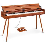 Vangoa Digital Piano 88 Key Weighted Keyboard, Full-size Electric Piano for Beginners, with Sheet Music Stand, Triple Pedal, Power Adapter, Supports USB-MIDI Connecting, Golden Wood Color
