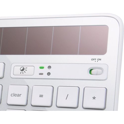  Amazon Renewed Logitech Wireless Solar Keyboard K750 for Mac - Silver (Renewed)
