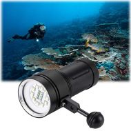 Cozyel 12000 Lumen Professional Diving Flashlight, Bright LED Submarine Light Scuba Safety Lights Waterproof Underwater Torch for Outdoor Under Water Sports