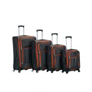 Master Rockland 4pc Impact Spinner Luggage Set, Charcoal