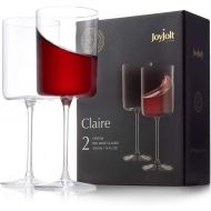 [아마존베스트]JoyJolt Red Wine Glasses  Claire Collection Set of 2 Large Wine Glasses  14-Ounce Crystal Wine Glass Set  Ultra-Elegant Design with Wide Rims  Ideal for Special Occasions, Home