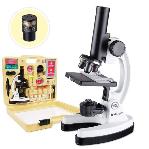  [아마존베스트]AmScope - M40-K-MDM35 IQCREW by 120X  1200X Kid’s 85+ Piece Premium Microscope STEM Kit with Color Camera, Interactive Kid’s Friendly Software, Prepared and Blank Slides and More
