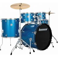 [아마존베스트]Ludwig Accent Drive Blue 5-Piece Drum Set (Includes Hardware, Throne, Pedal, Cymbals, Sticks and Drum Key)
