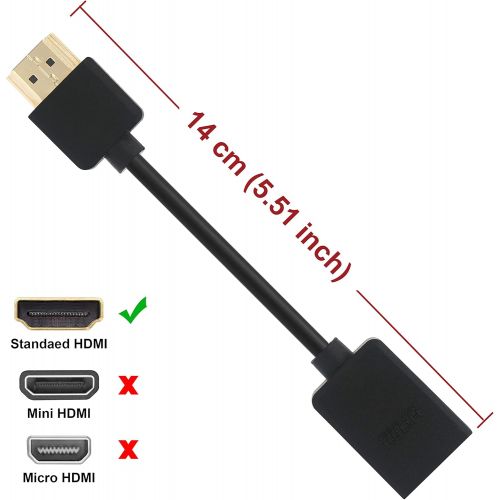  VCE 2-Pack HDMI Male to Female Swivel Adapter HDMI Extension Gold Plated Converter for Google Chrome Cast, Roku Streaming Stick