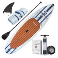 BPS Tower Inflatable 10’4” Stand Up Paddle Board - (6 Inches Thick) - Universal SUP Wide Stance - Premium SUP Bundle (Pump & Adjustable Paddle Included) - Non-Slip Deck - Youth and Adu
