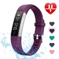 LETSCOM Fitness Tracker with Heart Rate Monitor, Slim and Smart Activity Tracker Watch with Sleep Monitor, Step Counter and Calorie Counter, IP67 Waterproof Pedometer Watch for Kid