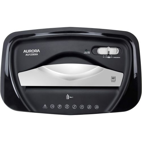  [아마존베스트]Aurora AU1230XA Anti-Jam 12-Sheet Crosscut Paper and Credit Card Shredder with 5.2-gallon Wastebasket