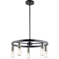 KICHLER Kichler Lighting 44195MBK Five Light Chandelier from The Brooklyn Collection, Black