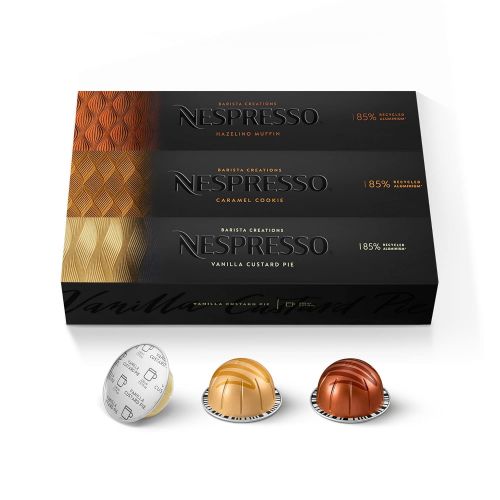 네스프레소 Nespresso Capsules VertuoLine, Barista Flavored Pack, Mild Roast Coffee, 30 Count Coffee Pods, Brews 7.8oz