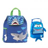 Stephen Joseph Boys Quilted Shark Backpack and Lunch Pal for Kids