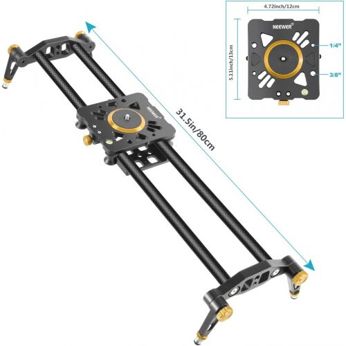 니워 [아마존베스트]Neewer Carbon Fiber Camera Track Slider Video Stabilizer Rail with 6 Bearings (31.5/80cm)