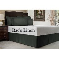Rac's Linen Racs Linen Stratton Softer Bed Skirt 100% Percent Egyptian Cotton - 600 Thread Count 1 Piece Extra Drop Length 15 inch King Size (Color : Grey) -Solid Patterned