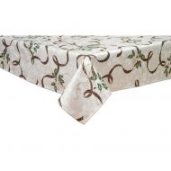Lenox 7276140OBLMLT Holiday Nouveau Ribbon 60-by 140-Inch Oblong Tablecloth
