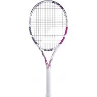 Babolat Evo Aero Lite Tennis Racquet (Pink) Strung with White Babolat Syn Gut at Mid-Range Tension