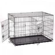 BestPet New Cat Dog cage Pet Kennel Folding Crate Wire Metal Cage W/Divider