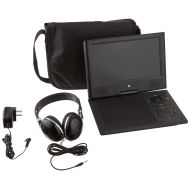 Ematic Portable DVD Player with 9-inch LCD Swivel Screen, Travel Bag and Headphones, Black