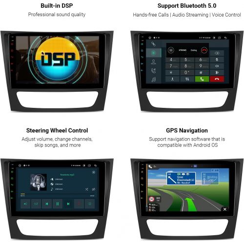  XTRONS 7 Inch Android 10 Car Stereo GPS Navigation Octa Core 4G + 64G Double DIN Car Stereo DVD Player Support CarAutoPlay Bluetooth 5.0 WiFi MirrorLink DAB + for Benz E W211