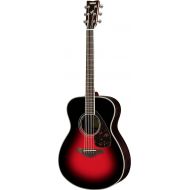 Yamaha FS830 Small Body Solid Top Acoustic Guitar, Dusk Sun Red