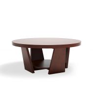 HOMES: Inside + Out ioHOMES 31-Inch Zoe Round Coffee Table, Large, Vintage Walnut
