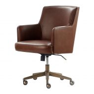 Wооd & Stylе Office Home Furniture Premium Belmont Home Office Chair, Cognac Brown
