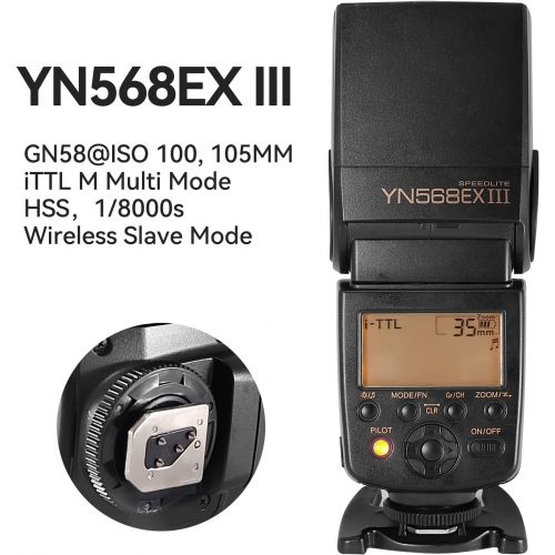  [아마존베스트]YONGNUO Upgraded YN568EX III Flash Speedlite Wireless Slave TTL with HSS 1/8000 for Nikon DSLR Cameras
