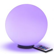 ENHANCE LED Globe Night Light Ambient Color Changing Premium Glass Mood Lamp with Remote Control - 7.9 inch 4 Lighting Modes & Battery or AC Adapter Power - Perfect for Children &