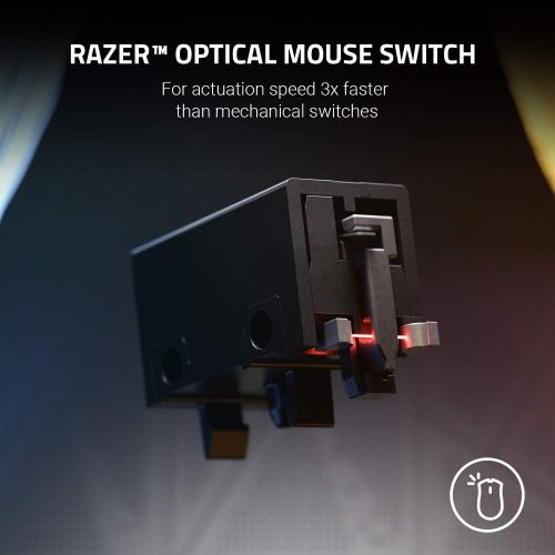레이저 Razer Basilisk V2 - FPS Gaming Mouse (Gaming Mouse with New 20,000 Dpi Focus + Optical Sensor, 5G, Removable Dpi Switch and Customizable Scroll Wheel, RGB Chroma and USB) - Black