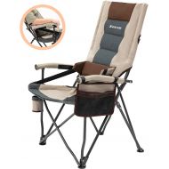XGEAR Outdoor Lumbar Support Camping Chair Padded Lawn Chair Folding Chair