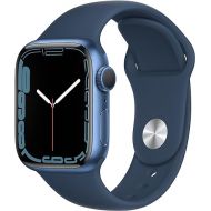 Apple Watch Series 7 (GPS, 41MM) - Blue Aluminum Case with Abyss Blue Sport Band (Renewed Premium)