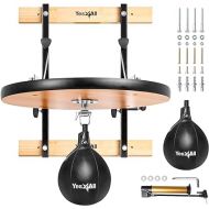 Yes4All 24 inches Adjustable Speed Bag Platform with 2 Speed Balls, Wall Mount Punching Bag Boxing Training Full Kit