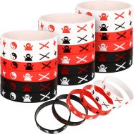 Sumind 48 Pieces Ninja Silicone Wristbands Rubber Stretch Bracelets for Ninja Party Favors Birthday Party supplies