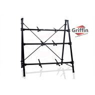 3 Tier Piano Keyboard Stand by Griffin|Triple A-Frame Standing Synthesizer Mixer Holder with Adjustable Height|Pro Audio Stage Performance/Recording Studio Hardware for Music Schoo
