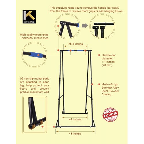  [아마존베스트]KT KHANH TRINH KT Aerial Yoga Stand Frame Indoor Outdoor KT1.1518. Max Height 92.5. Foldable, Portable, Height Adjustable, Stable and Durable Yoga Swing Stand Frame