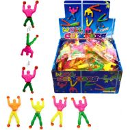 PowerTRC 72 Pieces of Window Crawler Men, Sticky Wall Climbing Rolling Men Novelty Stretchy Sticky Toys for Kids Party Favours