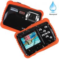 [아마존베스트]Smyidel Waterproof Mini Kid Camera High Definition 12MP HD 3M Underwater Swimming Digital Camera Camcorder 32G SD Card Flash 2.0 Inch LCD Display (Black)