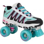 [아마존베스트]Lenexa Sonic Cruiser 2.0 Unisex Outdoor High Performance Rebound Wheels Quad Roller Speed Skates for Men and Women - Sneaker Shoe Style for Outdoor Skating, Teal/Black, Ladies 10/