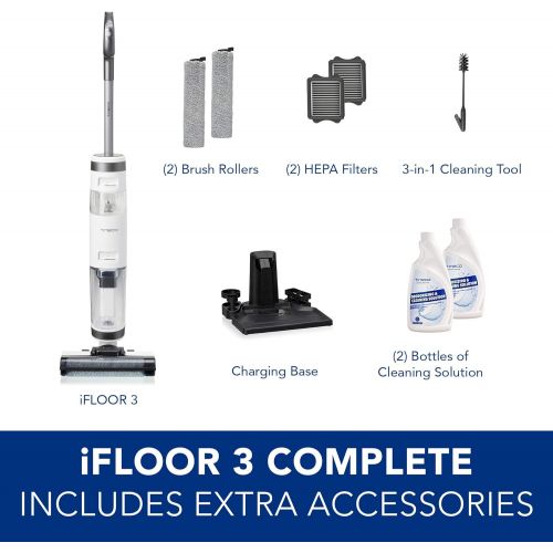  Tineco iFloor 3 Complete Cordless Wet Dry Vacuum Cleaner, Floor Washer, One-Step Cleaning for Hard Floors, with Extra Accessory Package