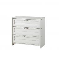 Donco Kids 795-BTW Louver 3 Drawer Chest White