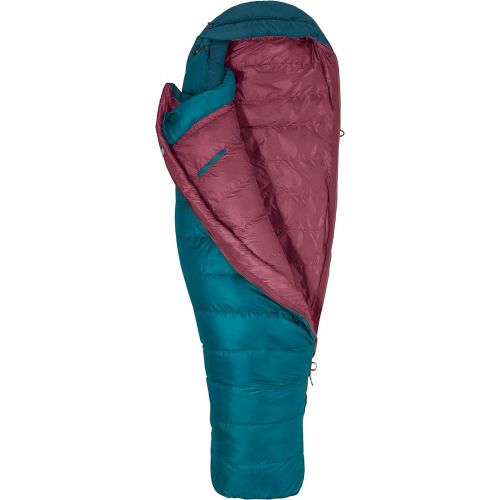 마모트 Marmot Teton Sleeping Bag: 15F Down - Womens Late Night/Vintage Navy, Reg/Left Zip