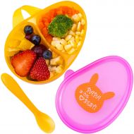 Tiny Wonders Baby Bowls with Spoon, Infant Divided Feeding Tableware with Lid, Toddler Carry...