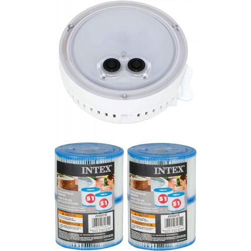 인텍스 Intex Multi-Colored LED Spa Light and Type S1 Pool Filter Cartridges (2 Pack)